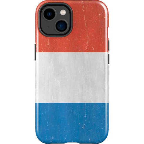 Netherlands Flag Distressed iPhone 14 Plus Impact Case